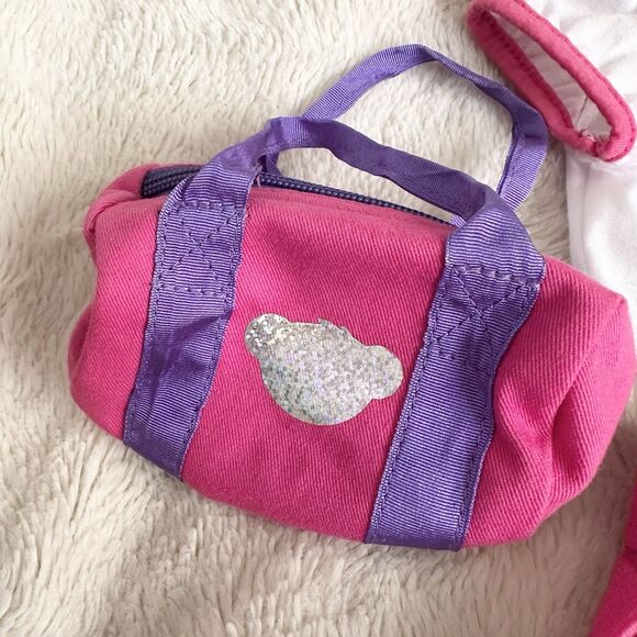 Disney Build A Bear Workshop Pink Minnie Mouse Outfit T-Shirt Skirt Travel Bag - Picture 4 of 8